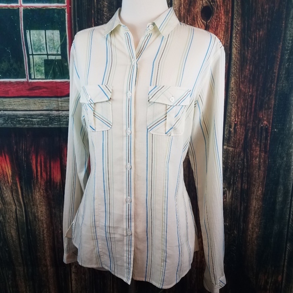 Patagonia Tops - PATAGONIA WOMENS WESTERN STRIPED FITTED SHIRT